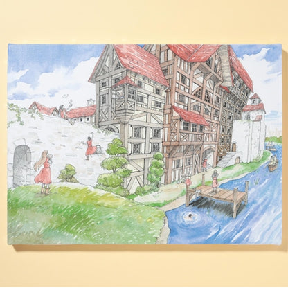 Nao Iwamoto's "The Seven Knights of the Marronnier Kingdom" Canvas Art with Easel D